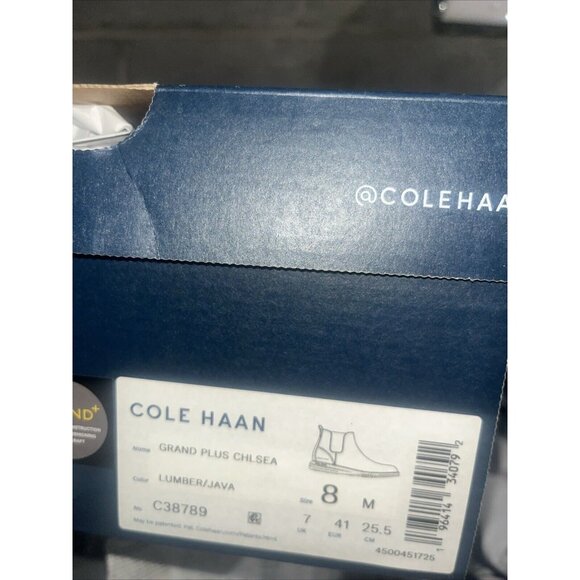 New Cole Haan‎ Men's Size 8 Grand Plus Chelsea Boot Brown Lumber/Java C38789 - Picture 5 of 5